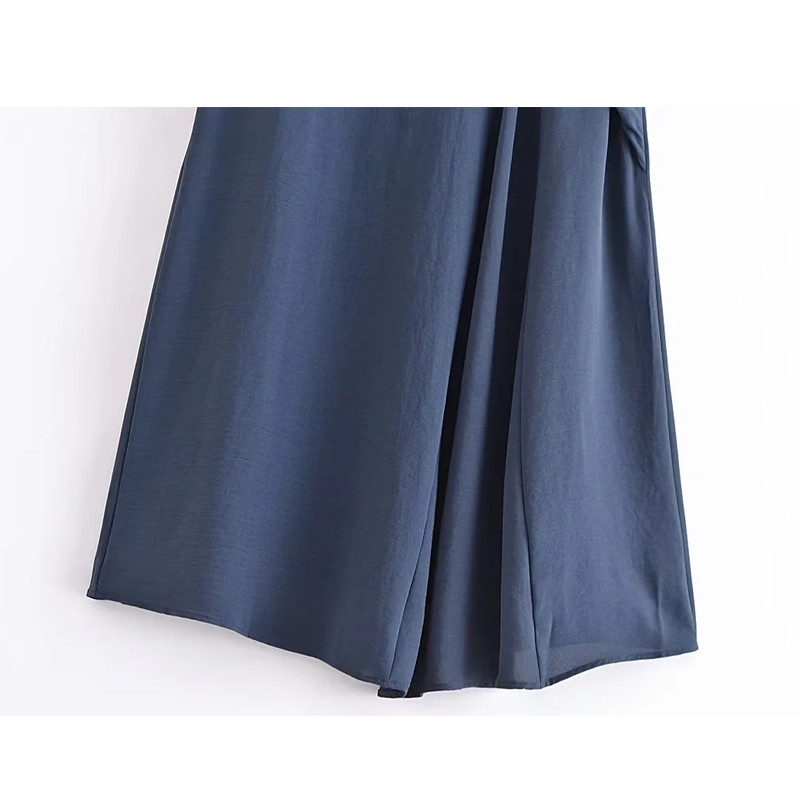 TRAF Blue Midi svārki Sieviešu svārki ar augstu vidukli un gari svārki sievietēm Mode 2023 Sieviešu stilīgi svārki eleganti un eleganti sieviešu svārki