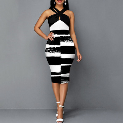 Φόρεμα ρετρό μόδας λεοπάρ στάμπα μέσης Bodycon Tank φόρεμα 2022 Καλοκαίρι Νέο σέξι κομψό βραδινό φόρεμα με θήκη Vestido De Fiesta