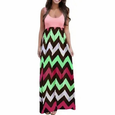 Jaunums Sieviešu kleitās 2022 Liela izmēra svītraina gara Boho kleita Lady Beach Summer Sundrss Maxi kleita Liela izmēra halāts femme été