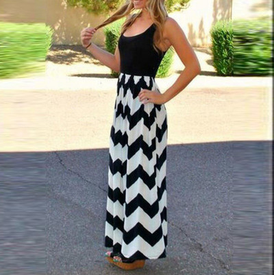 Jaunums Sieviešu kleitās 2022 Liela izmēra svītraina gara Boho kleita Lady Beach Summer Sundrss Maxi kleita Liela izmēra halāts femme été