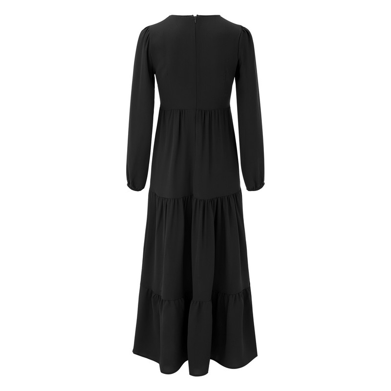 Hot Sale Καλοκαιρινά Φορέματα για Γυναικεία 2023 Plus Size Solid V Neck A Line Φούστα Casual Holiday Long Skirt Dresses vestidos de mujer