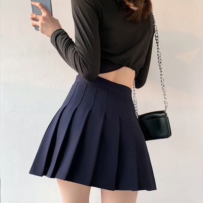 Női magas derekú Y2k nyári japán iskolai ruhák kockás rakott szoknya Diák Cosplay Anime Mini Jk egyenruha Rövid szoknyák