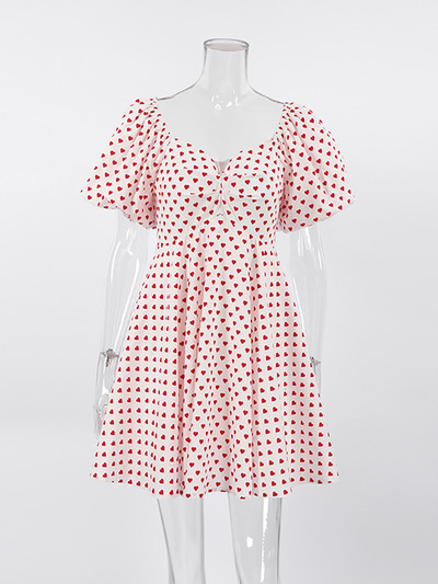 OOTN Seksuali Suknelė Neiš Pečių Spausdinti Moteriška Vasarinė Suknelė Trumpomis Rankovėmis Vakarėliui Madinga Slim Mini A Line Suknelė Užtrauktukas 2023 Nauja