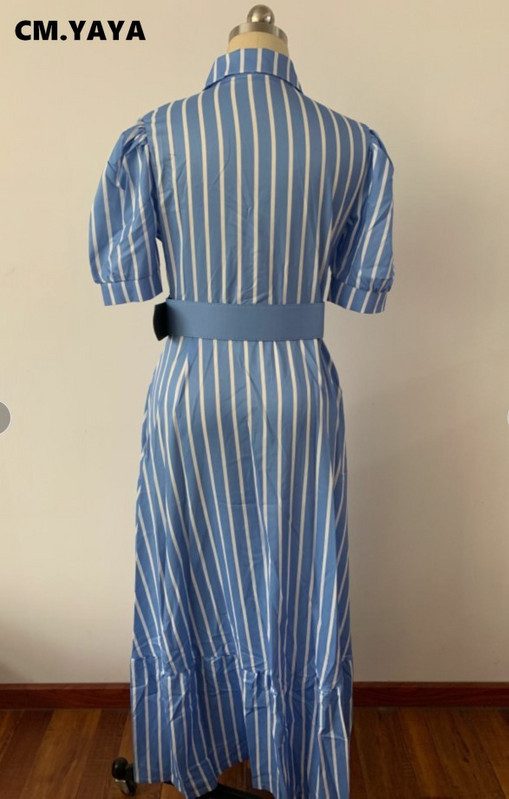 CM.YAYA naiste pikad kleidid triibulised üherealised lahtised maksikleidid vööga Kontori Daami Vestidos Moerõivad suvine