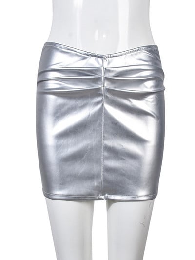 Női, magas derekú, vékony mini szoknyák Szexi PU műbőr éjszakai klub meleg szoknya 2023 tavaszi ősz Harajuku Tündér Grunge ruhák