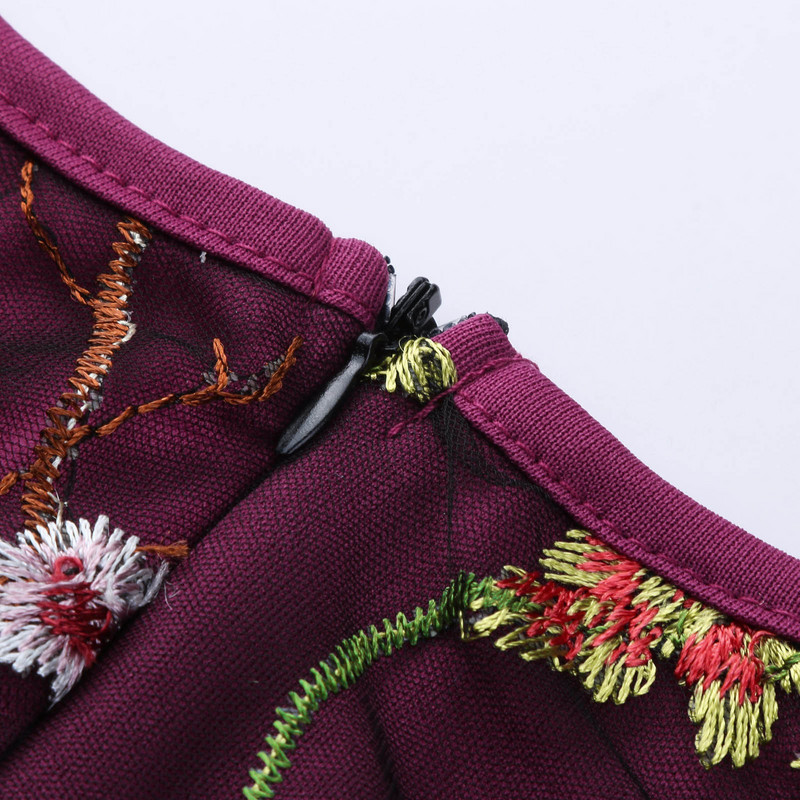 Nagy méretű mini ruha koktél estélyi buliruhák virágos hímzett partiruha csipkehálós duplarétegű mini ruha köntös női