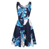 Strandruha nyári női 2019 szexi ujjatlan virágmintás Femme elegáns vintage rakott ruhák Boho alkalmi parti ruha Vestido