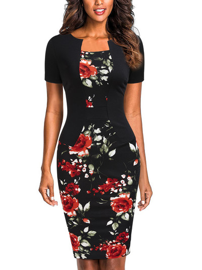 REPHYLLIS naiste ühes tükis retro vintage elegantne Bodycon veniv töökandmine kontori kiriku kokteilipeo pliiatskleit