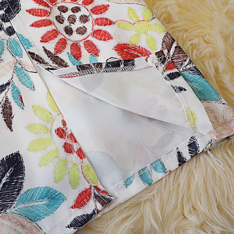 Midi seelikud Naiste värvilised stiilsed lillelised Vintage Faldas Korea mood Kõrge vöökohaga Elegantne vabaajapidu Hubane Suvi