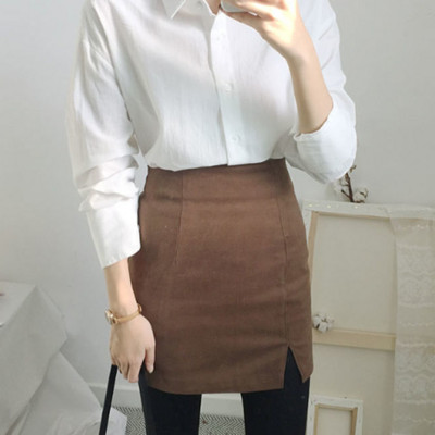 A-līnijas mini svārki sievietēm ar augstu vidukli ar sānu šķēlumu korejiešu stilā, tievi, moderni, eleganti, eleganti, lieliski piemēroti sievietēm, populāri pavasarī