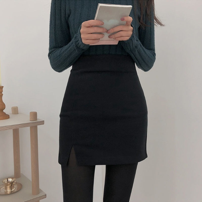 A-līnijas mini svārki sievietēm ar augstu vidukli ar sānu šķēlumu korejiešu stilā, tievi, moderni, eleganti, eleganti, lieliski piemēroti sievietēm, populāri pavasarī