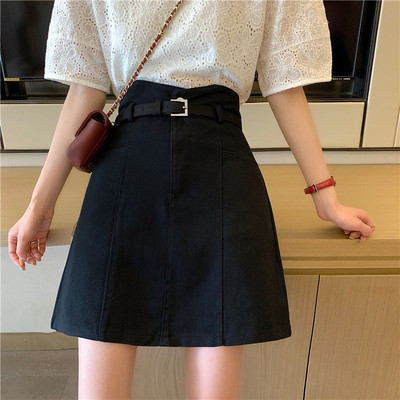 Női szoknyák Divatos Ins koreai stílus Szabadidő Női Magas derekú Elegáns nyári utcai ruházat Solid Mini Ulzzang Színes Karcsú