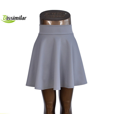 Δωρεάν αποστολή Γυναικεία Flared Skater Basic μονόχρωμη Mini Above Knee Ευέλικτη ελαστική φούστα με πλισέ casual 5 μεγέθη