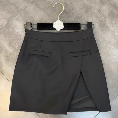 Vasaras mini svārki Sieviešu biroja dāma Vispārpiemērots temperaments Solidi Dizains Šiks ar augstu vidukli Minimālisma korejiešu stilā Populāri Faldas