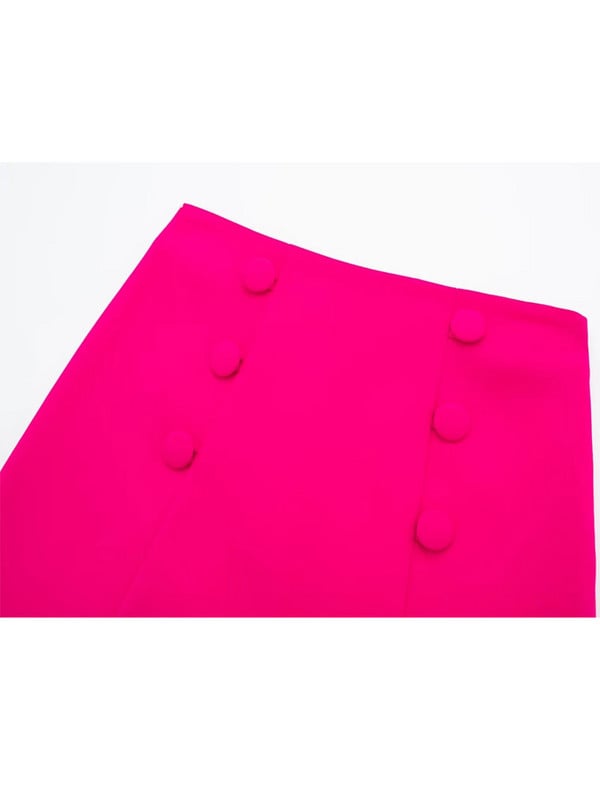 TRAF roosa miniseelik Naiste kõrge vöökohaga lühikesed seelikud Naiste mood 2023 nööbiga elegantsed naiste seelikud tänavarõivad suveseelik