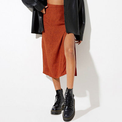 Modes vintage svārki 2021. gada ar ziedu punktveida apdruku ar augstu vidukli, elastīgi, sadalīti gari A līnijas svārki sievietēm pludmales maksi svārki