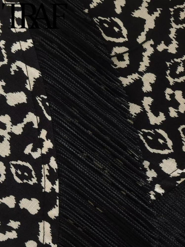 TRAF 2023 m. pavasario vasara Moteriški vintažiniai marginti sijonai, šoniniai užtrauktukai su užtrauktuku, mini sijonas moteriškas, elegantiškas sijonas aukštu juosmeniu