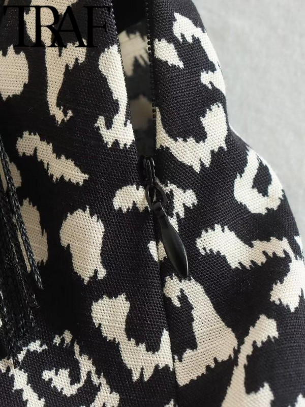 TRAF 2023 m. pavasario vasara Moteriški vintažiniai marginti sijonai, šoniniai užtrauktukai su užtrauktuku, mini sijonas moteriškas, elegantiškas sijonas aukštu juosmeniu