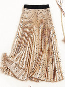 Fuste plisate femei primăvară toamnă fustă cu talie înaltă imprimeu midi fuste femei catifea fuste lungi maxi fuste femei faldas mujer