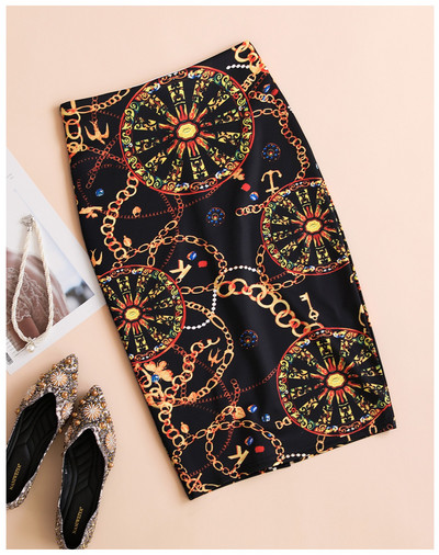 Izpārdošana Pavasara vasara Sieviešu Y2K ar augstu vidukli Midi zīmuļu šifona svārki Slaidi Bodycon Vintage korejiešu modes apģērbi