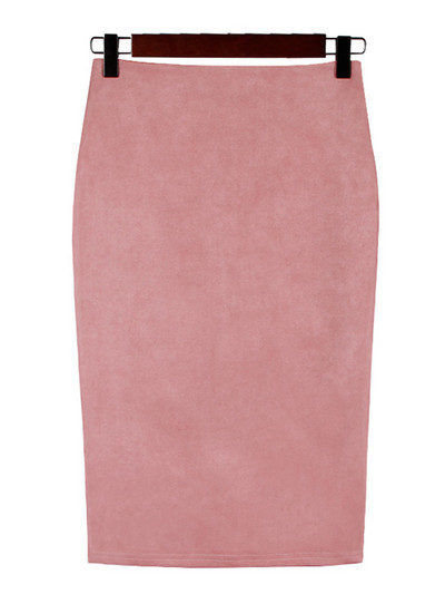 Szexi többszínű velúr midi ceruzaszoknya női 2021 divatos rugalmas magas derekú irodai női szoknyák Saias