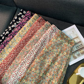 Empire szoknyák női retro elegáns divat puha sifon nyári vakáció női ruhák akciósan népszerű virágos koreai női szoknya