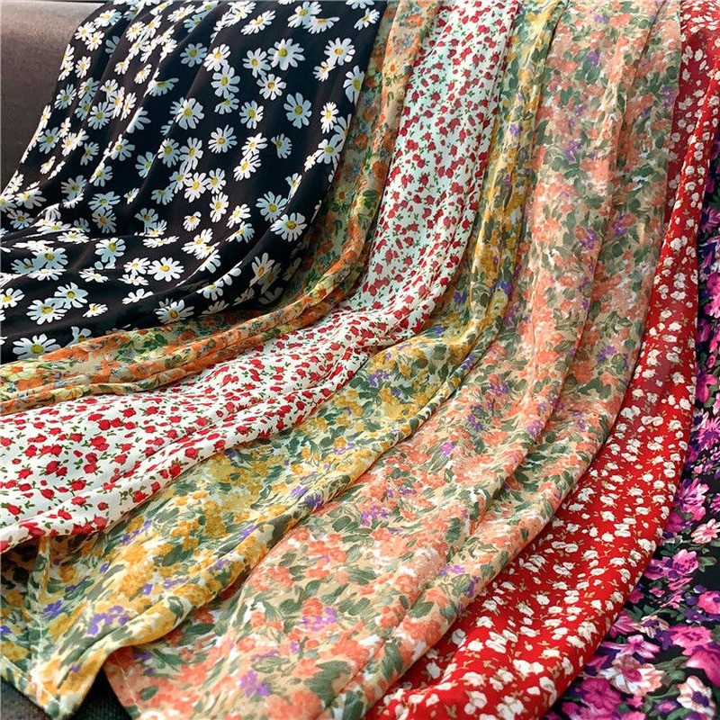 Empire szoknyák női retro elegáns divat puha sifon nyári vakáció női ruhák akciósan népszerű virágos koreai női szoknya