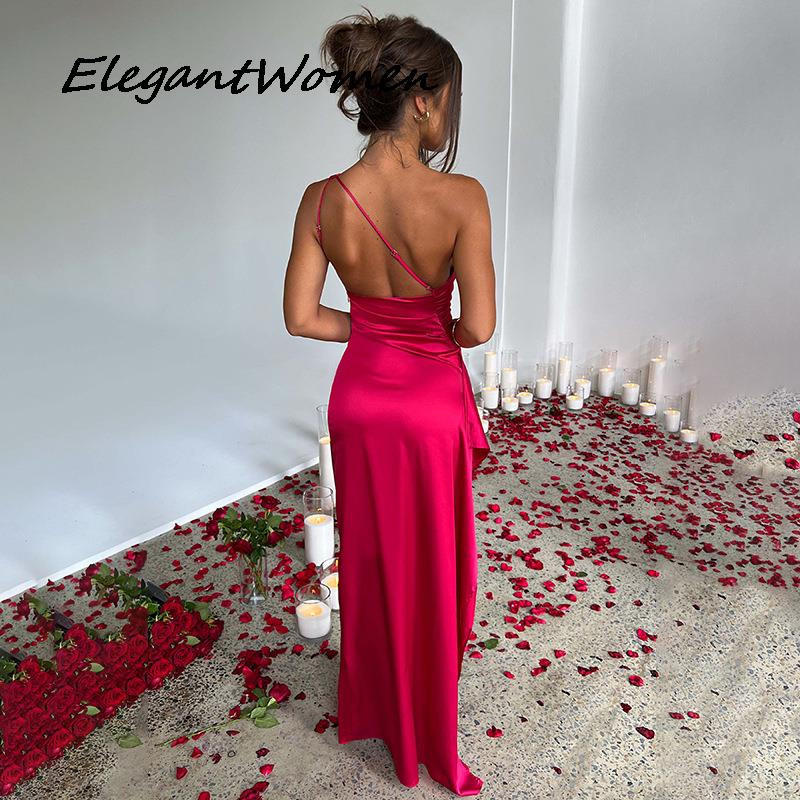 Elegantiškos vakarėliui skirtos moteriškos suknelės su klostėmis Sexy Satin Bodycon Suknelė Vasarinė plona Ilgi Maxi sijonai Vakariniai klubiniai drabužiai