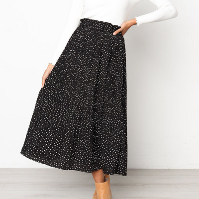 Boho alkalmi print maxi szoknya női nyári divat szexi magas derekú női szoknyák 2021 rózsaszín strand virágos A-vonalú hosszú szoknyák női