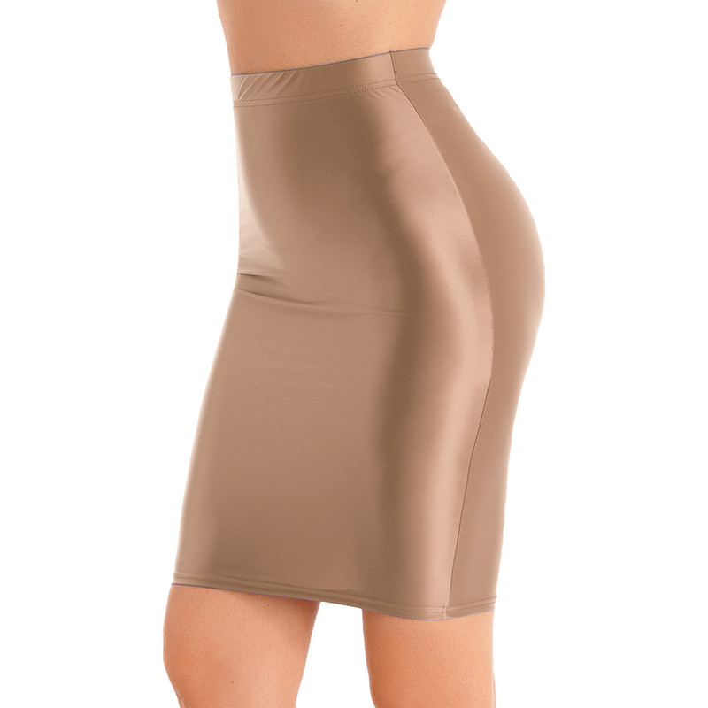 Női Solid Bodycon ceruzaszoknya, magas derekú Pole Dancing Clubwear Fashion Rave Party miniszoknya a teljesítményért