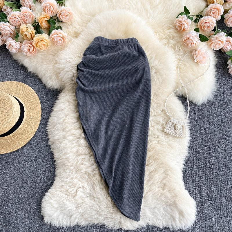 2022. aasta uus naiste seelik Midi Bodycon seelik, naiste õhuke kõrge vöökohaga veniv seksikas pliiatsseelik, voldid Jupe Femme