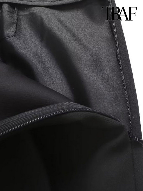 Dámske módne šortky s vysokým pásom a bočným zipsom TRAF s kravatami a predným vreckom, cargo šortky, sukne, vintage štýl, dámske sukne