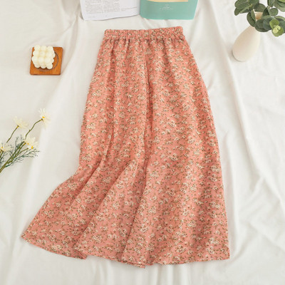 Szoknyák Női Sifon 7 színű Alkalmi női Ulzzang Nyári Új kollekció High Street Sweet Girls Chic Print Falda De Busto Soft