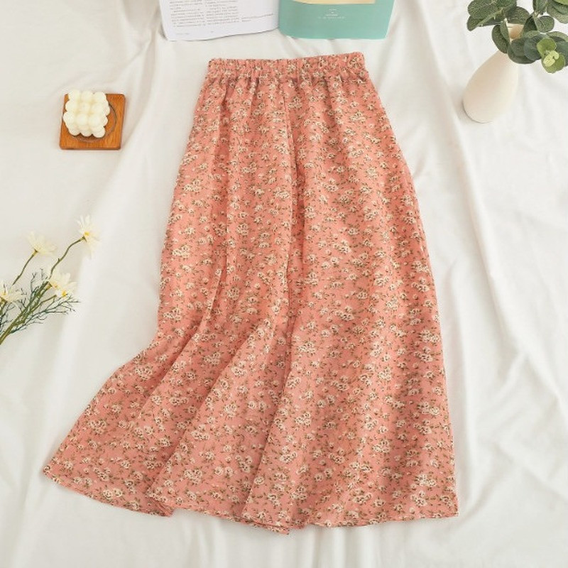 Szoknyák Női Sifon 7 színű Alkalmi női Ulzzang Nyári Új kollekció High Street Sweet Girls Chic Print Falda De Busto Soft