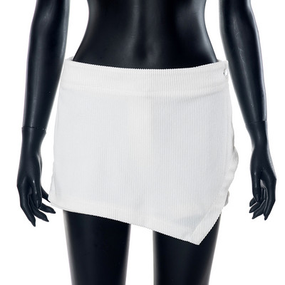 Női, magas derekú, bordázott, vékony szoknya rövidnadrágok Vintage, sima gombos, mini szoknyák, 2023-as nyári tündéri grunge ruhák