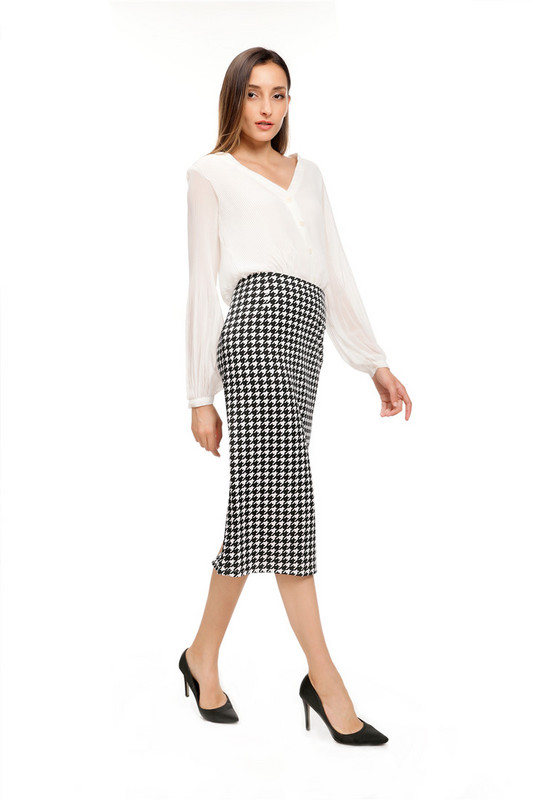 Ženska ljetna pencil suknja s cvjetnim printom, ležerna velika veličina, starinski print