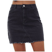 Sieviešu vasaras ikdienas modes kabata Seksīgi, ar augstu vidukli nomocīti džinsa svārki, novājēšanas daudzpusīgi svārki sievietēm юбка женская летняя