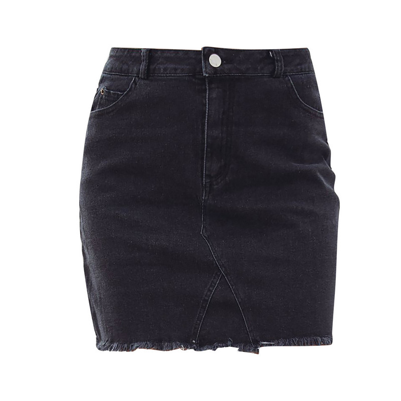 Sieviešu vasaras ikdienas modes kabata Seksīgi, ar augstu vidukli nomocīti džinsa svārki, novājēšanas daudzpusīgi svārki sievietēm юбка женская летняя