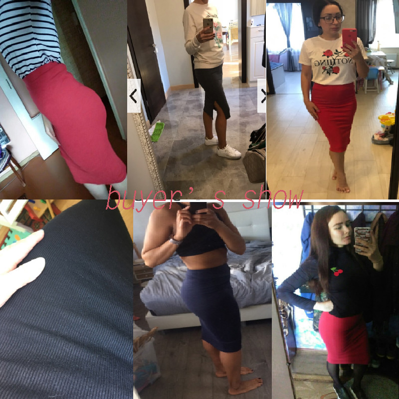 2021 tavaszi nyár Bodycon szoknyák női Faldas hasított szoknya Midi Slim Saias ceruzaszoknyák nőknek női kötött szoknya női