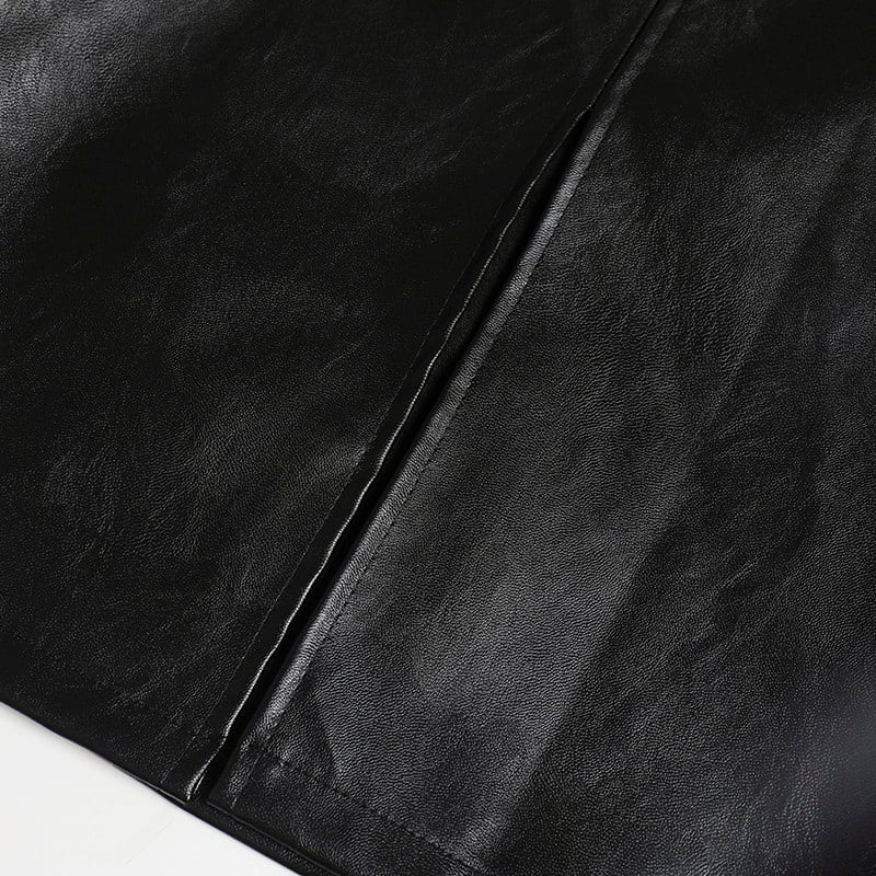 2023. aasta uus seksikas naiste kõrge vöökohaga must PU-nahast seelik, naiste seelik, pliiats seelik, põlvepikkus