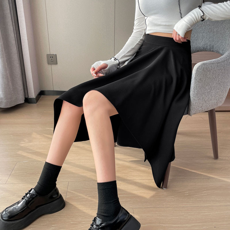 Neregulāri vintage svārki Sieviešu gotikas svārki Harajuku jauni eleganti sieviešu ikdienas svārki vidēja garuma kroku svārki ar augstu vidukli novājēšanu