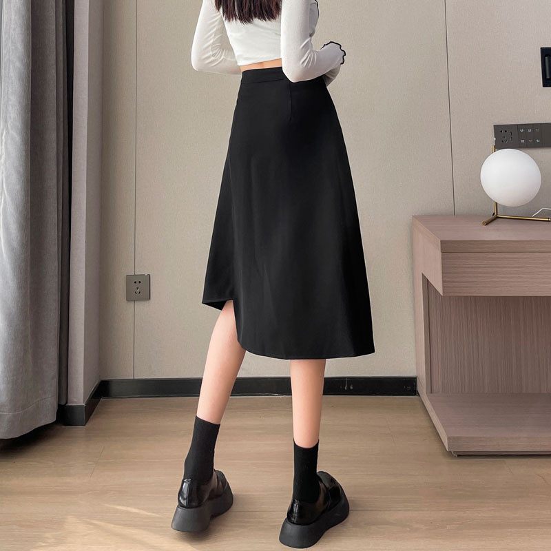 Neregulāri vintage svārki Sieviešu gotikas svārki Harajuku jauni eleganti sieviešu ikdienas svārki vidēja garuma kroku svārki ar augstu vidukli novājēšanu