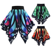 Harajuku magas derekú fekete pillangós szoknyák divatos női lányok szexi elasztikus derekú szabálytalan egyenruha redőzött szoknya Jupe Femme