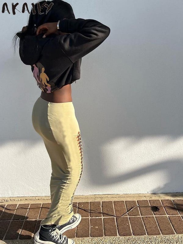 Akaily Summer Streetwear Hollow Out solid sijonai moterims, 2023 m. sijonai aukštu juosmeniu, laisvalaikio apranga Abrikosų bodycon sijonai, moteriški