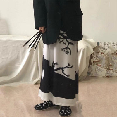 Szoknyák Női Nyomtatott Diákok Dizájner Napi Egyszerű Egyedi divat Kínai Hagyományos Stílus Nyári Laza alkalmi Különleges Retro