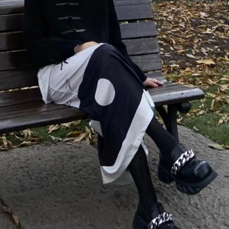 Szoknyák Női Nyomtatott Diákok Dizájner Napi Egyszerű Egyedi divat Kínai Hagyományos Stílus Nyári Laza alkalmi Különleges Retro