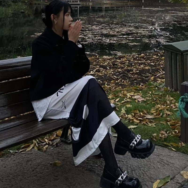 Szoknyák Női Nyomtatott Diákok Dizájner Napi Egyszerű Egyedi divat Kínai Hagyományos Stílus Nyári Laza alkalmi Különleges Retro