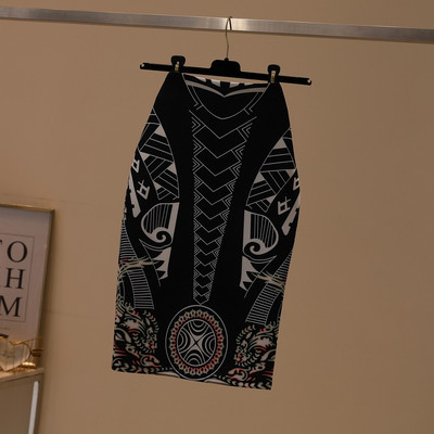 Letná móda modrá kvetinová potlač dámske ceruzkové sukne s vysokým pásom, kancelárske dámske midi sukne, dámske nohavice Saias Faldas, dievčenské spodné diely 2022