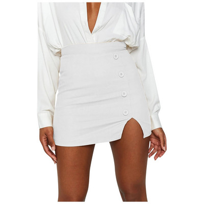 Μαύρες μίνι φούστες Γυναικείες 2022 στενές σέξι φούστα γραφείου Κομψή κομψή γυναικεία φούστα Ψηλόμεση φούστες σε κορεατικό στυλ