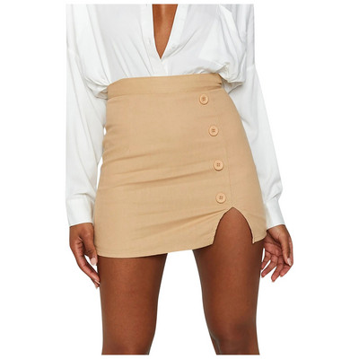 Μαύρες μίνι φούστες Γυναικείες 2022 στενές σέξι φούστα γραφείου Κομψή κομψή γυναικεία φούστα Ψηλόμεση φούστες σε κορεατικό στυλ